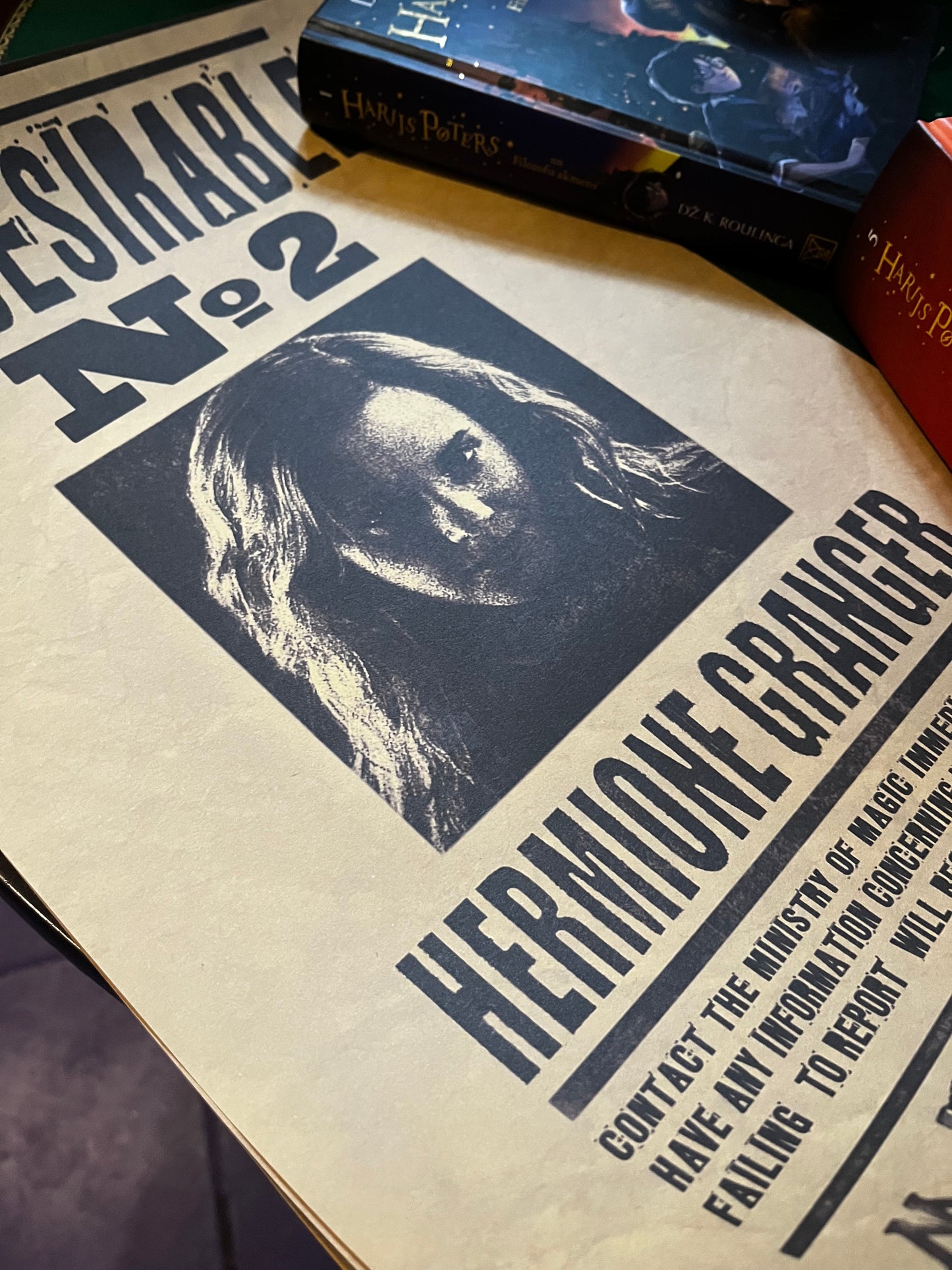 Harry Potter Undesirable No.2 Hermione Granger wanted poster Riga