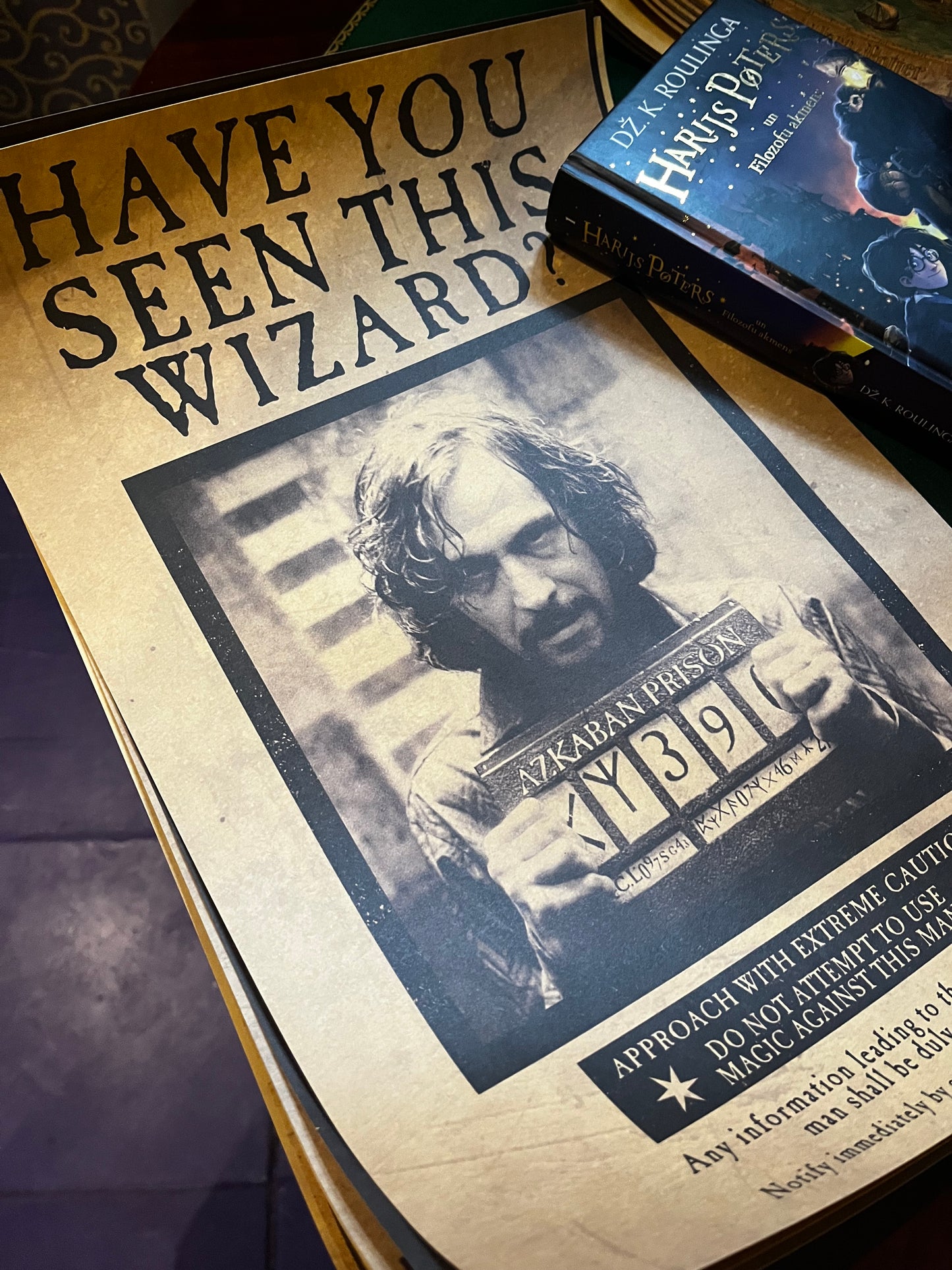 Harry Potter Sirius Black wanted poster design 2 collectible print Riga
