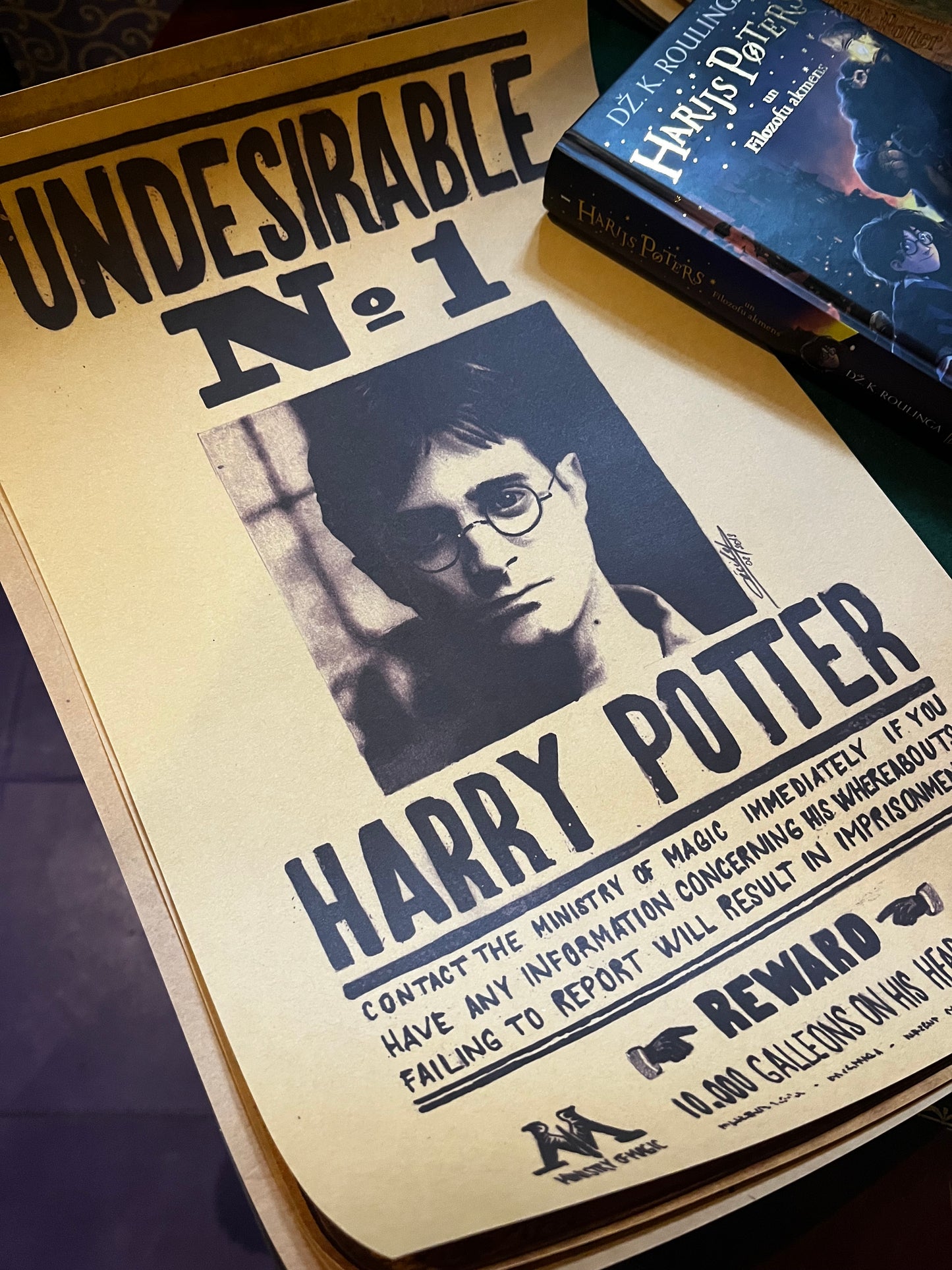 Harry Potter Undesirable No.1 wanted poster collectible print Riga