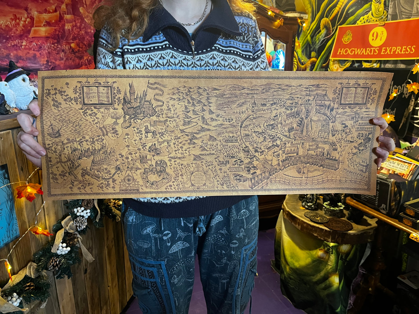 Harry Potter Hogwarts map poster collectible wall art Riga