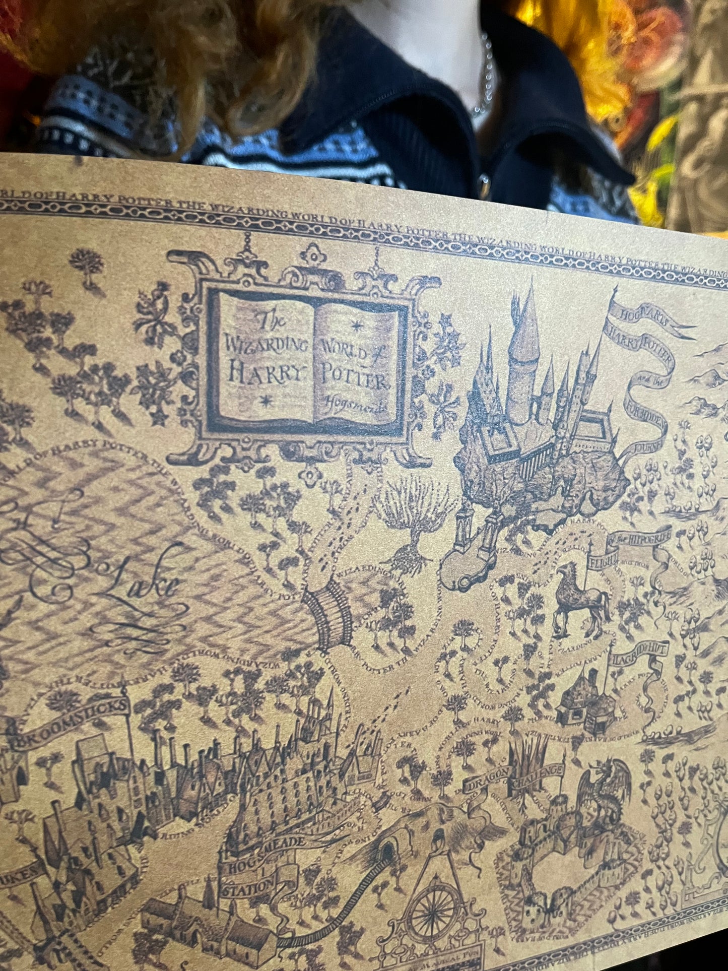 Harry Potter Hogwarts map long version poster decorative wall art Riga