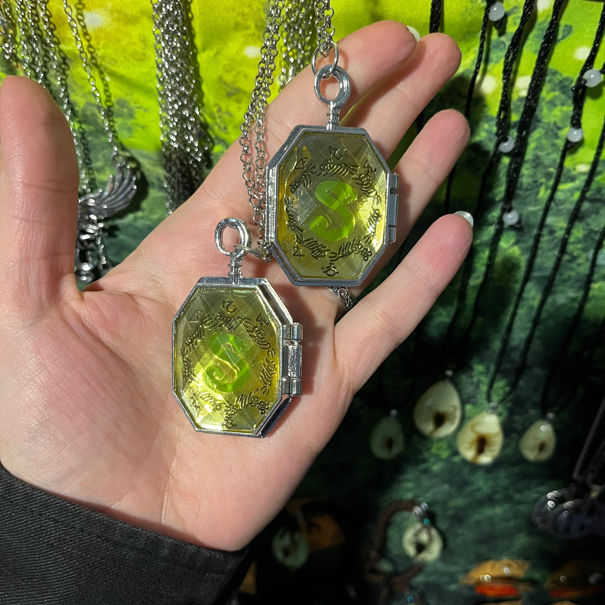 Salazar Slytherin locket pendant with silver chain