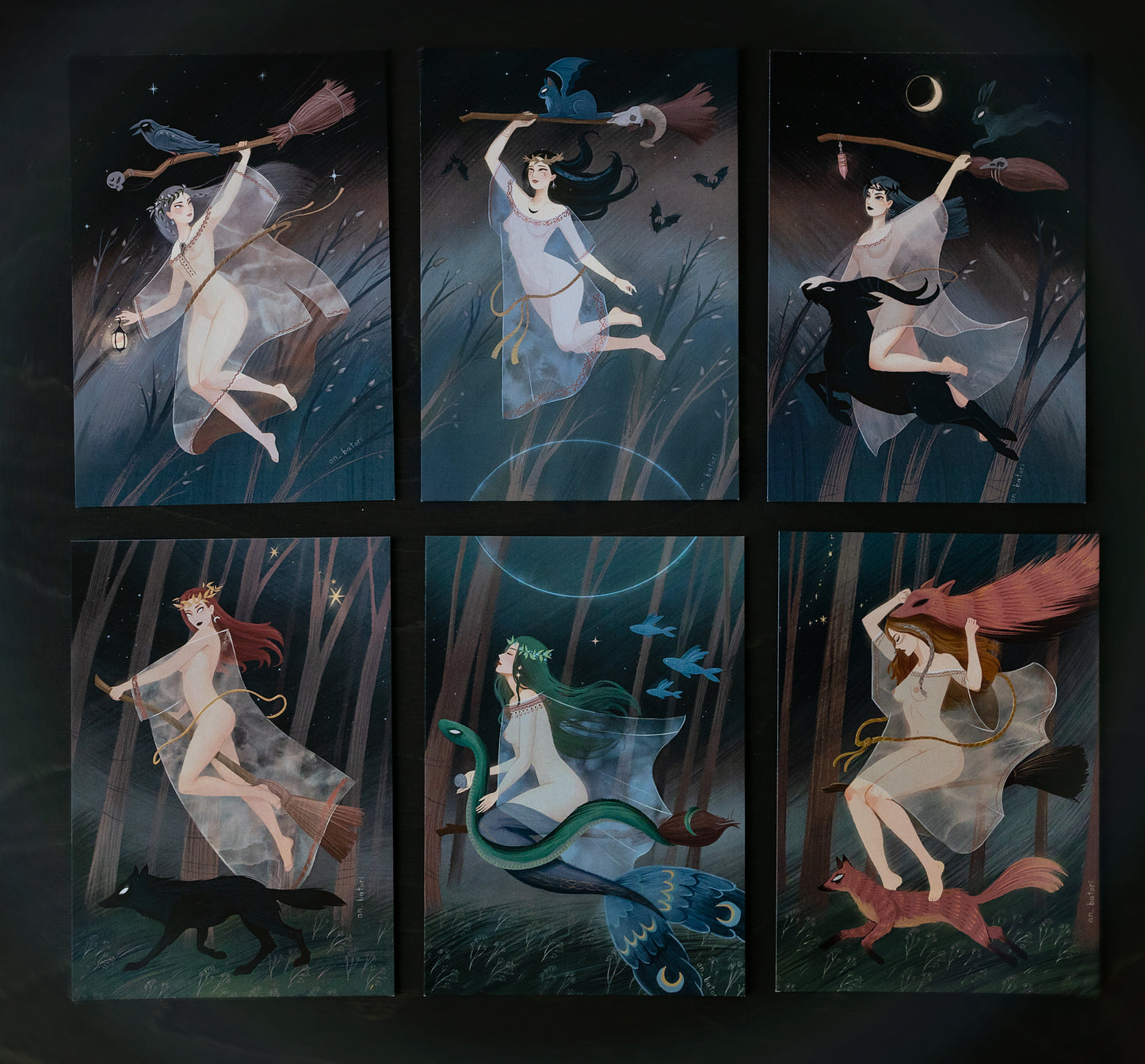 Witch Postcards - Set of 6 - Walpurgis Night