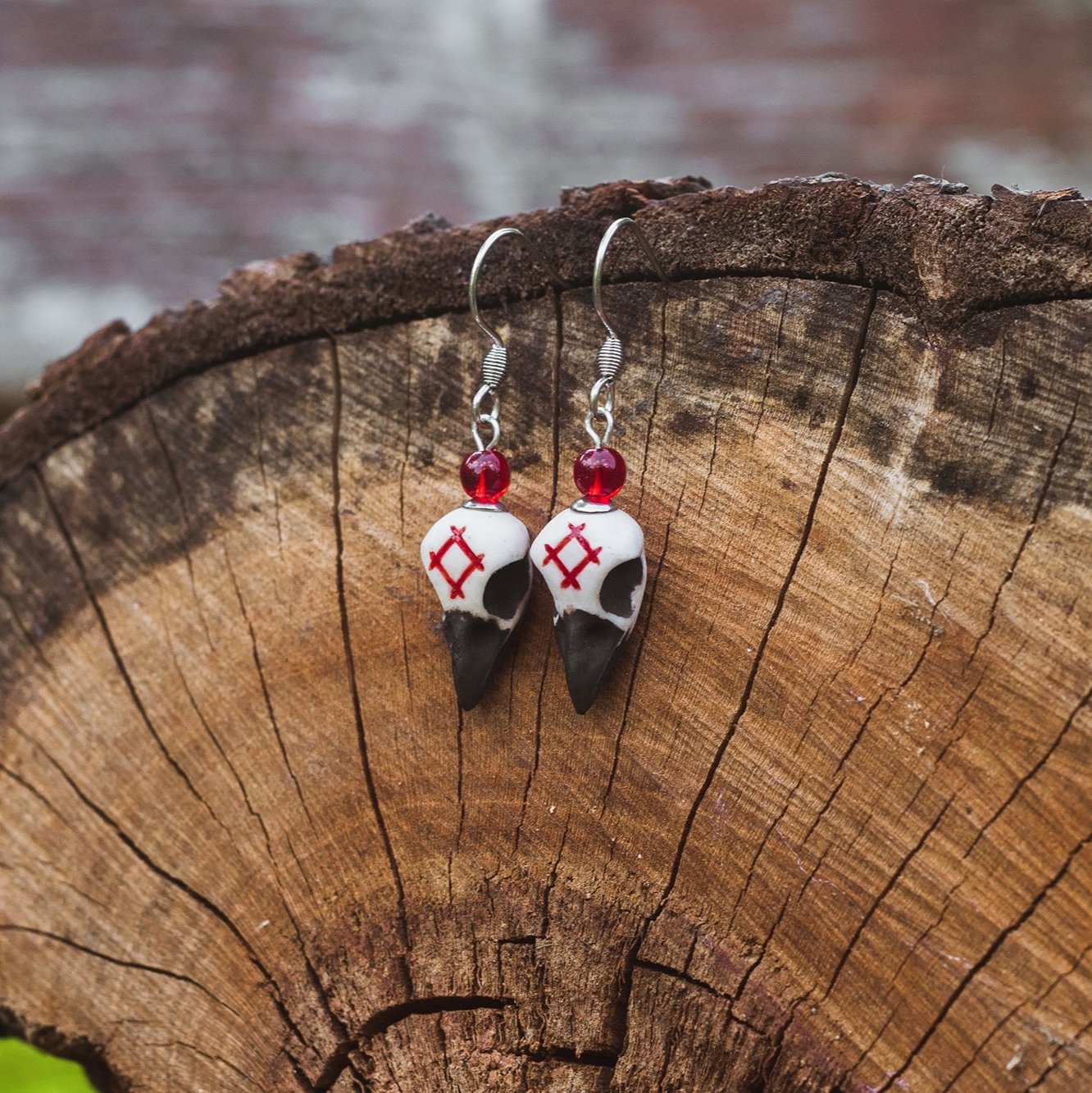 Bird Skull Earrings - Nyth