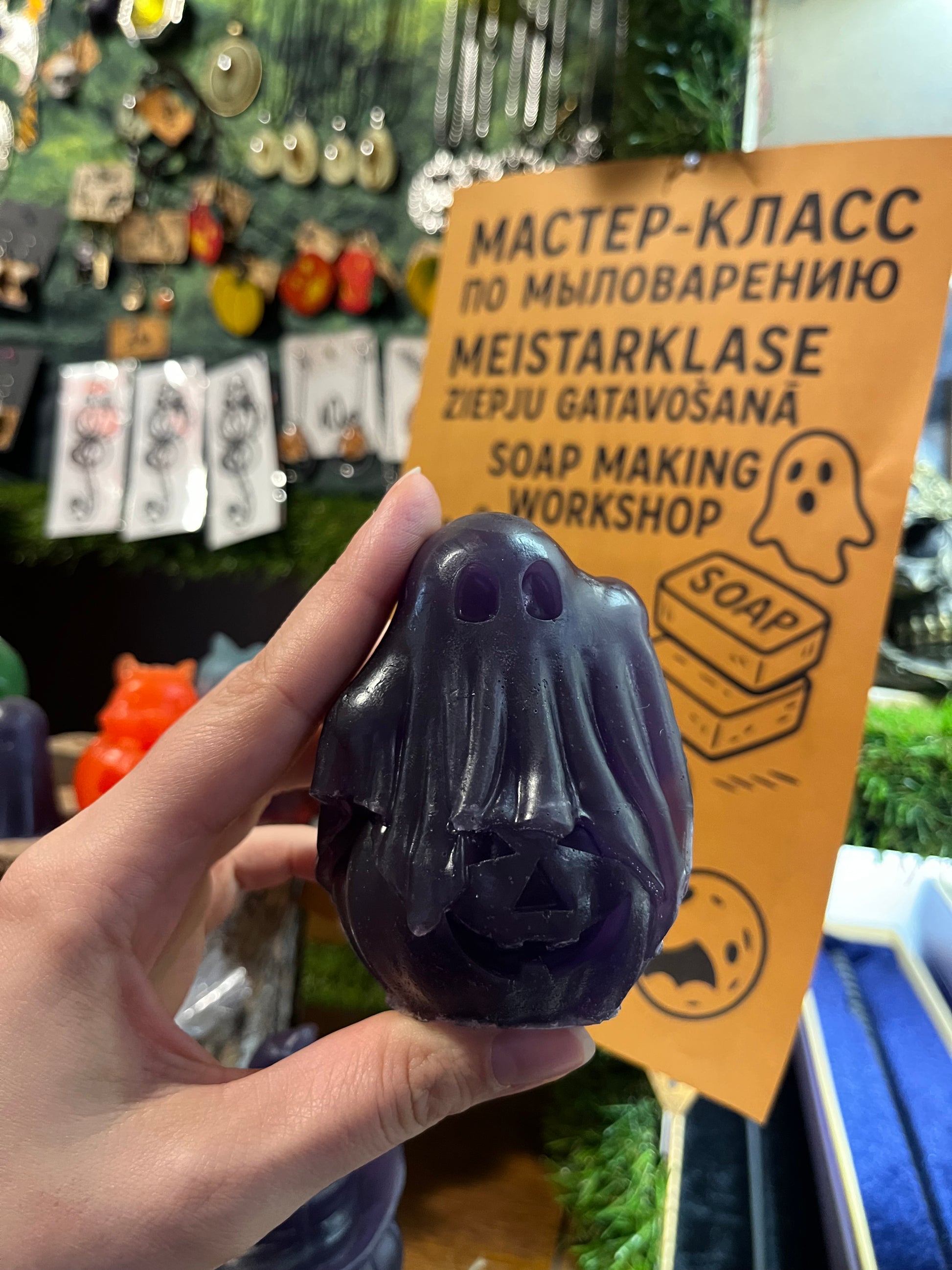 Creative Halloween soap-making workshop with a variety of shapes
