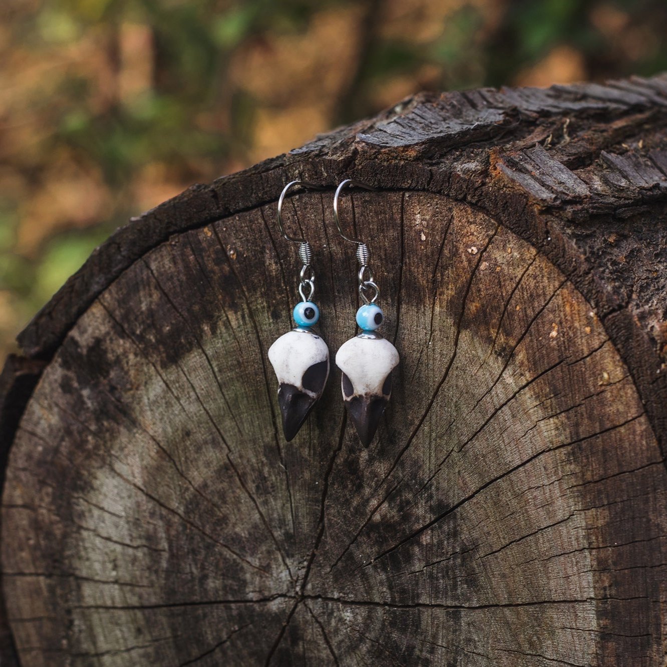 Bird Skull Earrings - Nyth