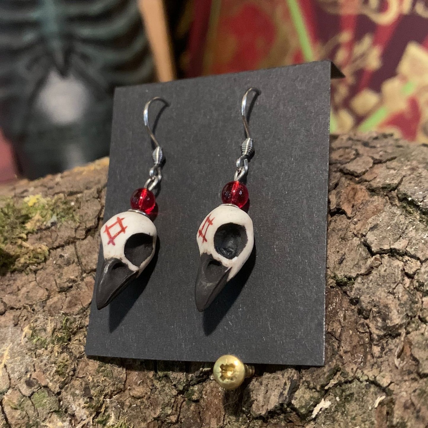 Bird Skull Earrings - Nyth