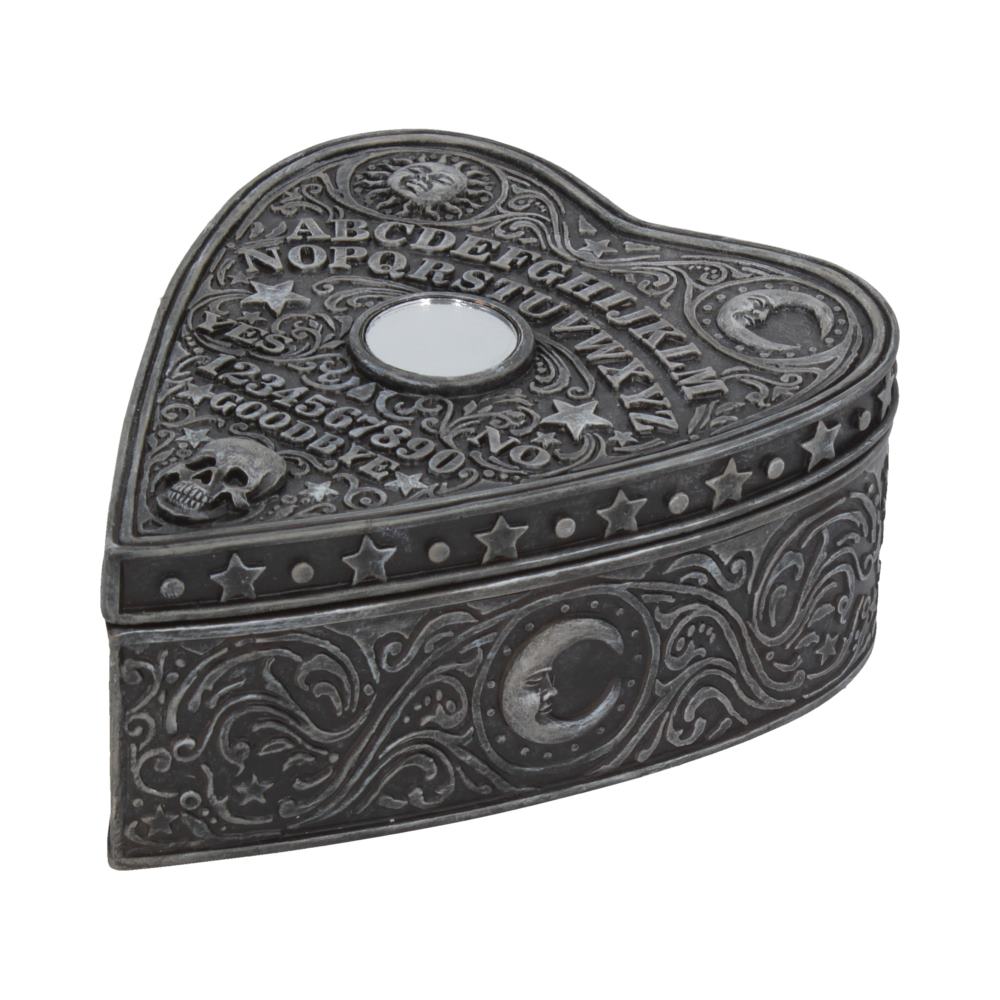Spirit Board Heart Box 12 cm – Gothic Witchcraft Trinket Chest