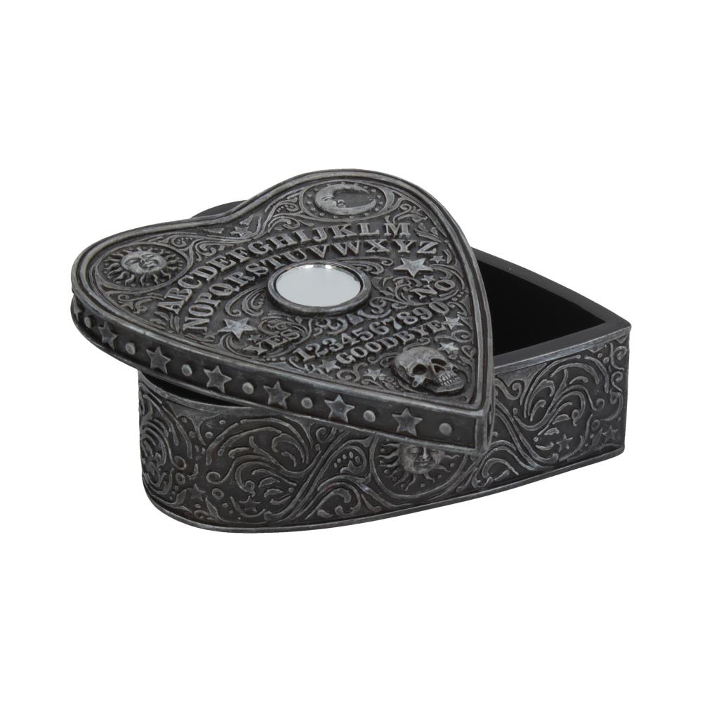 Spirit Board Heart Box 12 cm – Gothic Witchcraft Trinket Chest