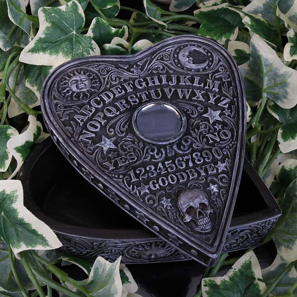 Spirit Board Heart Box 12 cm – Gothic Witchcraft Trinket Chest
