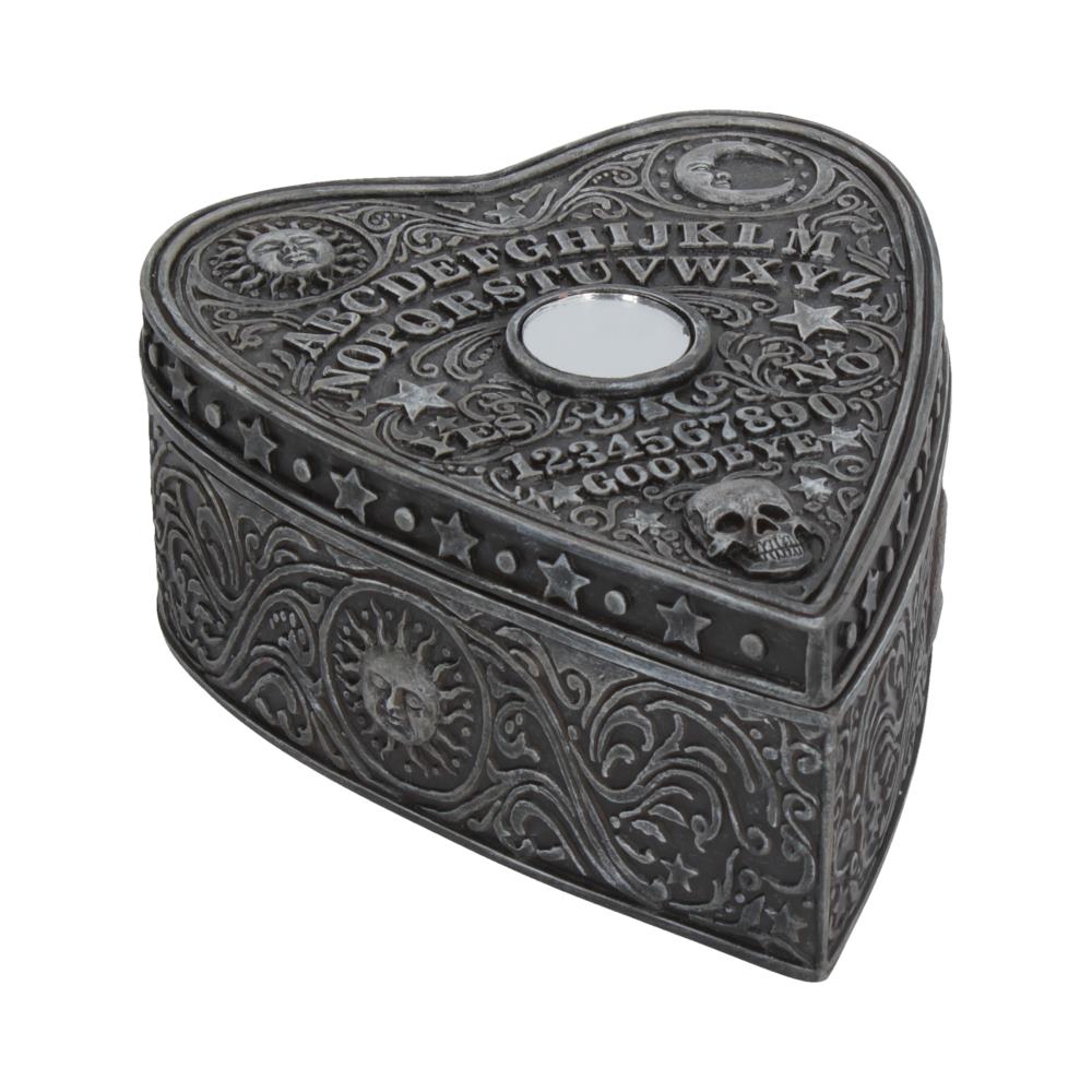 Spirit Board Heart Box 12 cm – Gothic Witchcraft Trinket Chest