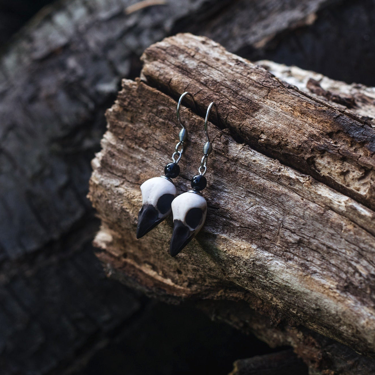 Bird Skull Earrings - Nyth